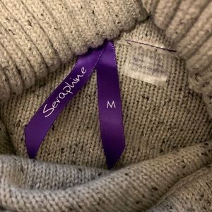 Seraphine textured knit cape maternity sweater, size M